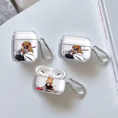 Anime Rengoku K-Kyoujurou Case For Airpods 2 1 3 4 Pro3 Pro2 Pro Clear Earphone Cases Cover