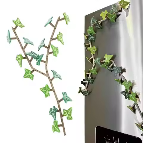 Ivy Fridge Magnet with Articulating Stems 3D Printed Ivy Leaf Plants Refrigerator Magnet Fridge Lock