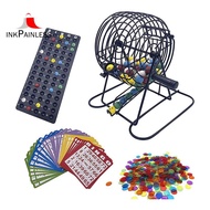 Deluxe Bingo Game Set with 6 Inch Bingo Cage, Bingo Master Board,75 Colored Balls , 50 Bingo Cards, 