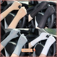 BEAUTY Women Sunscreen Gloves Elastic Anti UV Driving Gloves Mid-long Summer Spring Thin Etiquette G