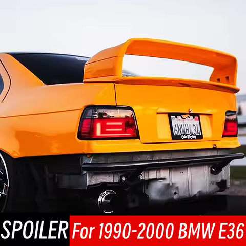 For 1990-2000 BMW E36 M3 Rear Trunk Lid Car Spoiler Wings Bodykit ABS Plastic Black Carbon Exterior 