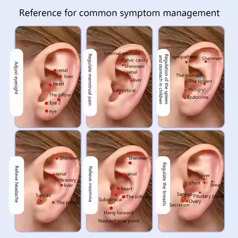 200 Pcs Stickers Ear Bean Massage Points Suite Patch Acupoint Press Seed Energy Stone Chinese Acupun