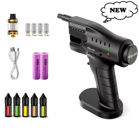 Adjustable Smoke Cocktail Bubble Gun with Flavor Blaster for Whiskey Beverage Steak Fish Food in Hot