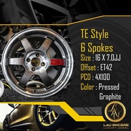 TE Style 6 Spokes 16 X 7.0JJ 4X100 pressed graphite