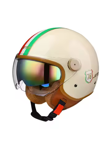 Men Women Retro Semi-open Helmets DOT ECE Open Face Helmets Motorcycle Accessories Cascos Para Motos