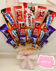 Bouquet Coklat Kinder Bueno Hadiah Istimewa Hadiah Buatan Tangan Chocolate Bouquet Kinder Bueno Spec