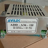 SHIPPINGbebas - AVILEC DC to DC Converter 24-48VDC to 24VDC 1.5A