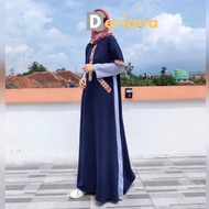 Deriana Project Gamis Kekinian Melcia Dress Blue Dark