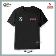 T Shirt Round Neck Sulam AMG Motorsport Mercedes Benz E63s C43 Baju Lelaki Casual Cotton Fashion Emb
