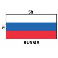 Russia Flag 3x5ft, Bendera Russia 3x5ft, Polyester