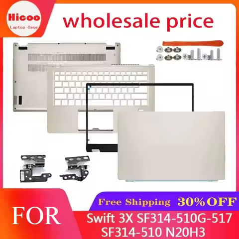 New For Acer Swift 3X SF314-510G-517 SF314-510 N20H3 LCD Back Cover Front Bezel Palrmest Bottom Case