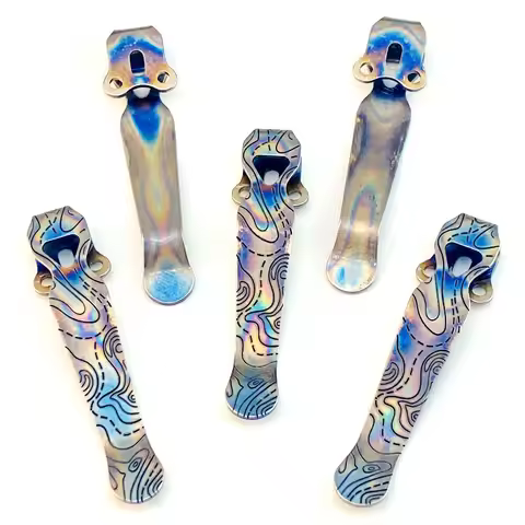 11 Colors CNC Titanium Pocket Clip Clamp for Benchmade Griptilian 551 710 730 Bugout 535 940 585 Bai