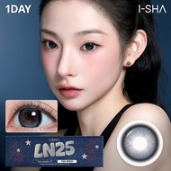 I-SHA LN25 Blue Jean 1Day 10P Non-Rotating Color Contact Lens With Power Korean Colored Contacts