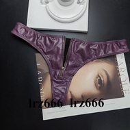 [Lrz666] Skinny Sexy Sexy Export Foreign Trade Pure Desire Thong Leather Pants Women's Universal Bri