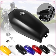 For Honda CG125 CG125S CG250 Black Motorcycle Universal 9L Gas Tank Cafe Racer Vintage Fuel Tank with Cap Switch