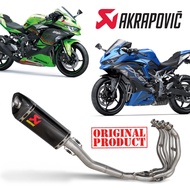 Original Akrapovic Exhaust Kawasaki ZX25R Ekzos Muffler Carbon Fiber Full System Stainless Steel ZX2