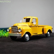 NIUYOIU Metal Model Truck, Iron Vintage Pickup Truck Model, Collectible Vehicles Tabletop Collectibl