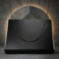 Titanium Black Chain Necklace – Minimalist Rolo Chain Necklace – Elegant Black