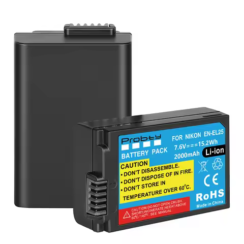 2000mAh EN-EL25 EN EL25 Replacement Battery For Nikon Z30 Z50 ZFC Camera 4241 EN-EL25 Battery MH-32 