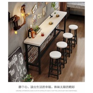 Table Chair Long bar table wall bar table milk tea shop high table bar breakfast table dining table 