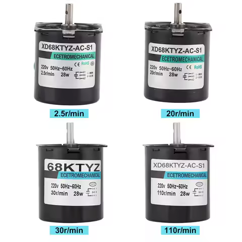 Permanent Magnet Synchronous Motor XD68KTYZ-AC S1 AC220V 28W 2.5 20 30 110r min Permanent Magnet Syn