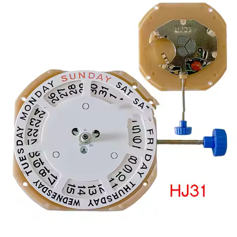 New Watch Movement for HJ30 Movement Weekly Day Wheel Dual Calendar Top Calendar 12 o'clock Position