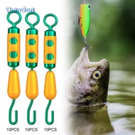 [Shamjina] 10Pcs Fishing Barrel Swivels Accessories Portable Essential Snap Swivels