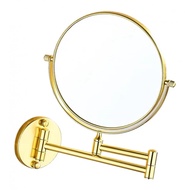 3 Fold Magnifying Two Sed Vanity Makeup Mirror Wall Mount Round Chrome Bathroom Wall Magnifying Makeup Shaving Vanity Mirror