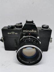 Minolta SRT101 黑機連 原廠 Minolta Auto Rokkor-PF 55mm f1.8 鏡頭