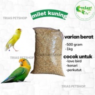 Yellow Millet/Bird Food/Bird Food/Millet/Lovebird Food/Canary Food/Dovement Food/Yellow Millet 1kg/L