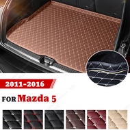 High Quality Leather Car Trunk Mat For Mazda 5 MPV 2011 2012 2013 2014 2015 2016 Custom Car Accessor