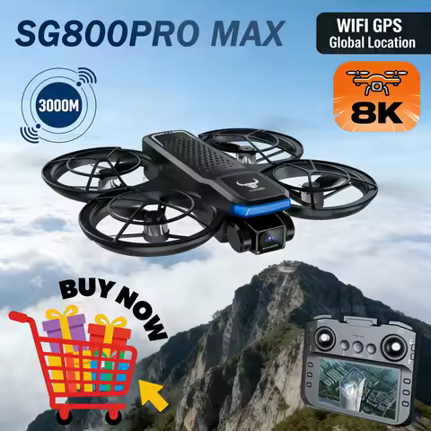 8K Dual Camera Drones SG800 PRO MAX With 360 Flip FPV Quadcopter Brushless Motor Optical Flow Remote