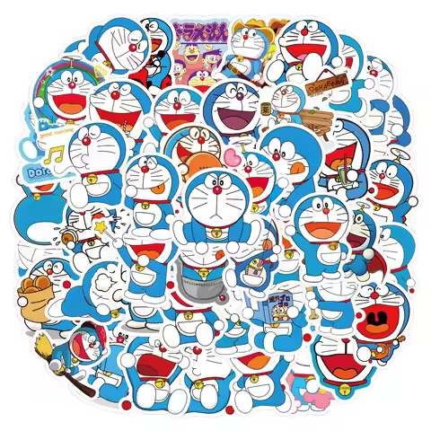 60pcs Cartoon Doraemon Handbook Decoration Diy Stationery Mobile Phone Notebook Stickers