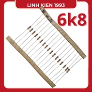 10 CONS Resistor 6K8 6.8kohm 1/4 wat genuine taiwan product