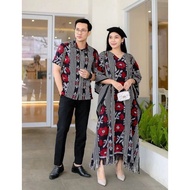 Set Couple Baju Tenun Modern - Couple Baju Tenun Pesta - Baju Tenun