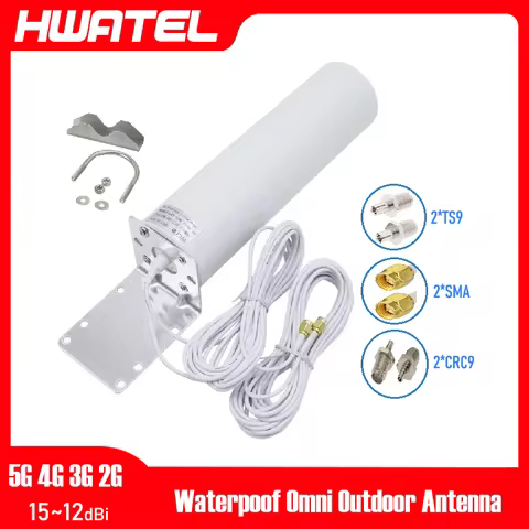 2025 New 600 6000 MHZ 6GHz 12dB Gain 5G 4G 3G wifi Mimo 360 Degree Omni Directional Antenna with SMA
