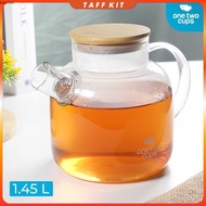 One Two Cups Heat Resistant Glass Teapot Borosilicate 1.45L - BR-384
