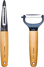 Trez Treamer Vegetable Potato Peelers for Kitchen,2-Pack Wooden Y Veggie Peelers