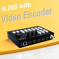 New H.265 SDI HDMI Video Switcher with Live Streaming Encoder Multi Channel 4 Camera Live Streaming 