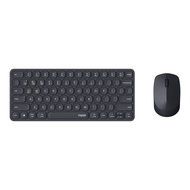 RAPOO WIRELESS KEYBOARD & MOUSE (คีย์บอร์ดและเมาส์ไร้สาย) 9010M (DARK-GREY) (9010M-GY)