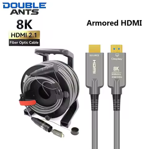 Armored 8K Fiber HDMI Cable 8K@60Hz 4K240Hz AOC HDMI 2.1 Cable for Live Event Stage Rental Stage Sho