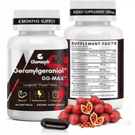 Energy Supplement Geranylgeraniol GG 300mg, Trans-Geranylgeraniol Supplement with Vitamin E for CoQ1