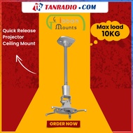 Gibbon Quick Release Projector Ceiling Mount | Up to 10kg, 360 Degree Rotation | VM-PR01L