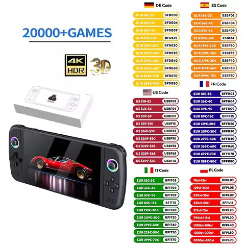 Classic m27 New retro games console 7.0'' 4K Screen HDMI OUT handheld emulator party gaming video pl