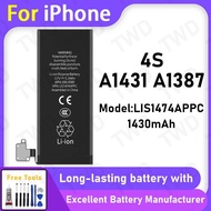 100% New LIS1474APPC Battery For iPhone 4S Replacement Bateria+Free Tools