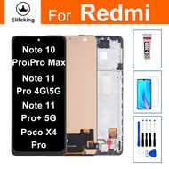 6.67 LCD สำหรับ Xiaomi Redmi Note 10 Pro Max Note 11 Pro 4G 5G 11 Pro + Poco X4 Pro อะไหล่สัมผัสทำให