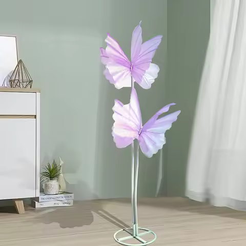 Giant Butterfly Giant Artificial Gauze Butterfly Decoration Set with Standing Base Wedding Decoratio