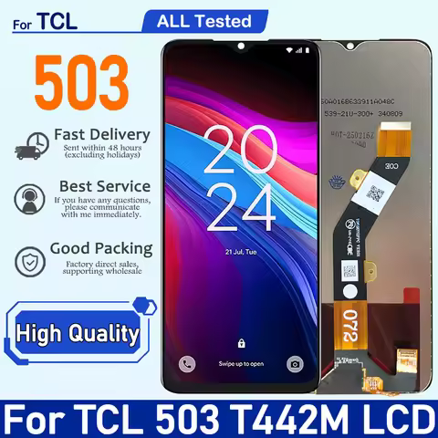 6.6" High Quality For TCL 503 LCD T442M T442A T442J Display Touch Screen Digitizer Assembly Replacem