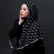Jilbab Hijab Syar'i 130x130 Voal Motif Premium / Kerudung Segiempat