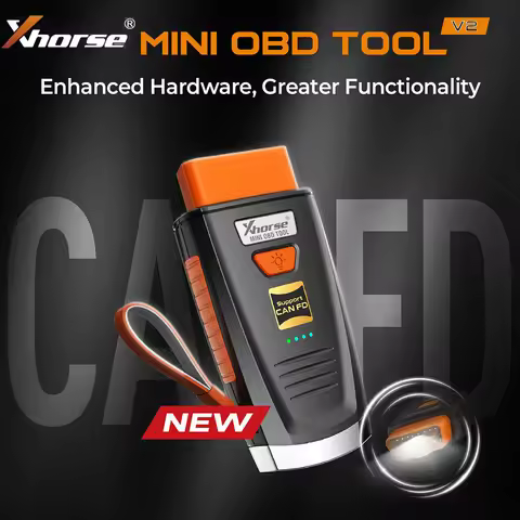 Xhorse Mini OBD Tool V2 XDMO20 Newly Supports CANFD Protocol / LED light / 8A IMMO Box All Key Lost